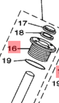 64E-43821-00 . SCREW, TRIM CYLINDER END