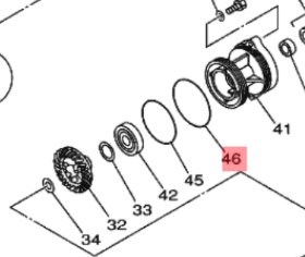 Yamaha O-ring carrier 93210-74316 – Tetning propellaksling