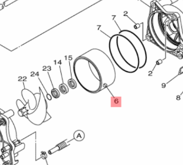 Yamaha Slitering 6HH-R1337-00 Impeller Sleeve 2020+