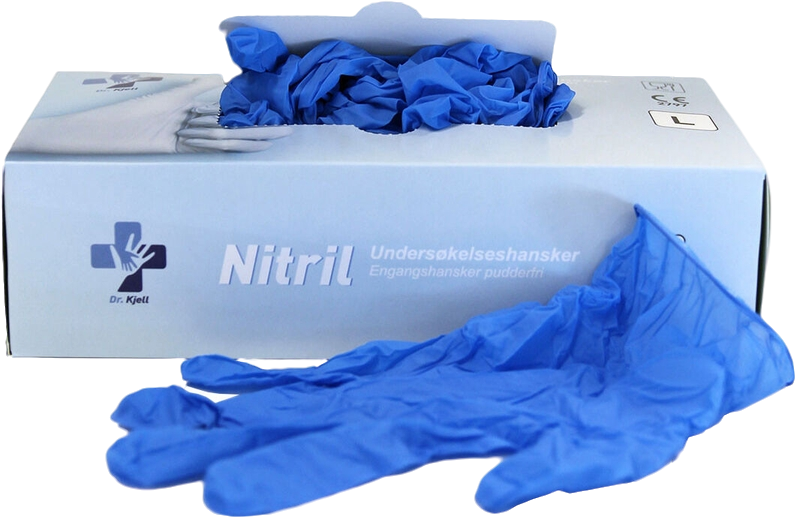 Handi engangshansker nitrile blå 100 stk