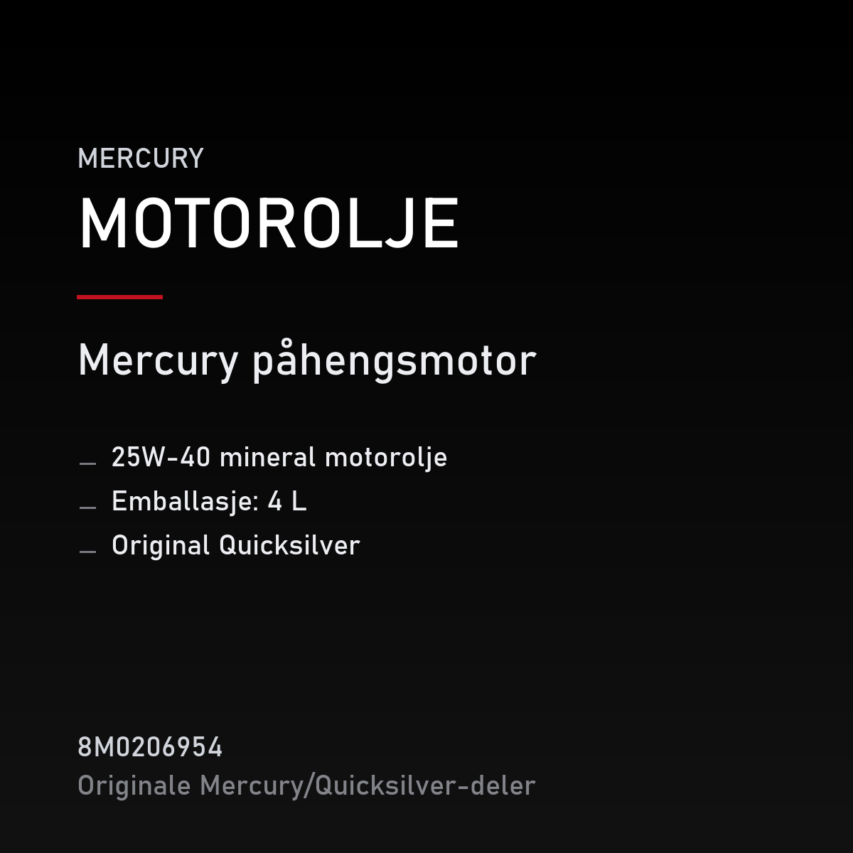 25W-40 mineral motorolje 4 L
