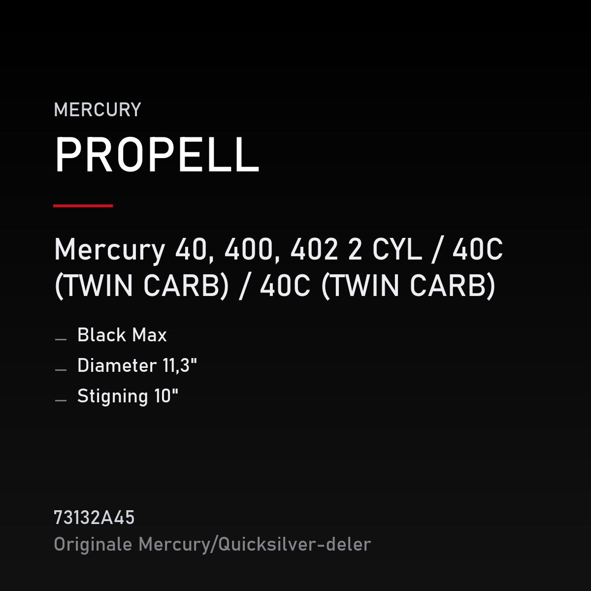Propell Black Max 11,3 x 10 – propell