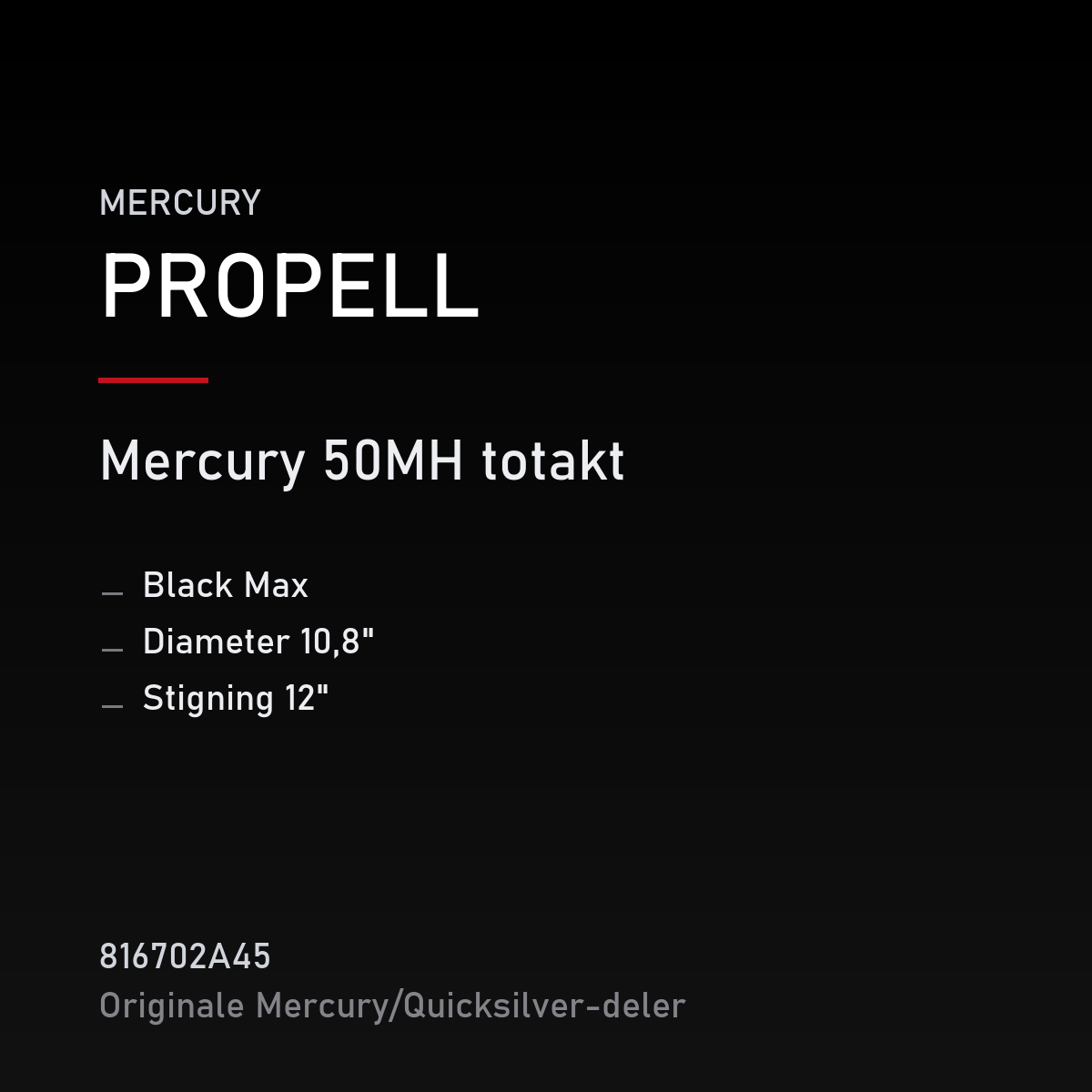 Propell Black Max 10,8 x 12 – propell