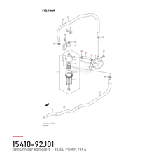 Bensinfilter komplett 15410-92J01 – tegning