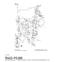 Drivstoff Filter 15412-93J00 – tegning