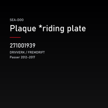 Plaque         *riding plate – Sea-Doo 271001939