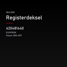 Registerdeksel – Sea-Doo 420481440