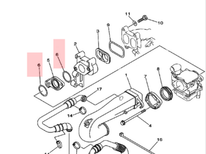 Yamaha innsugspakning 65W-14198-00 – F20A / F25