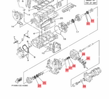 Yamaha 6S5-W0001-22 Jetpump Pakningssett