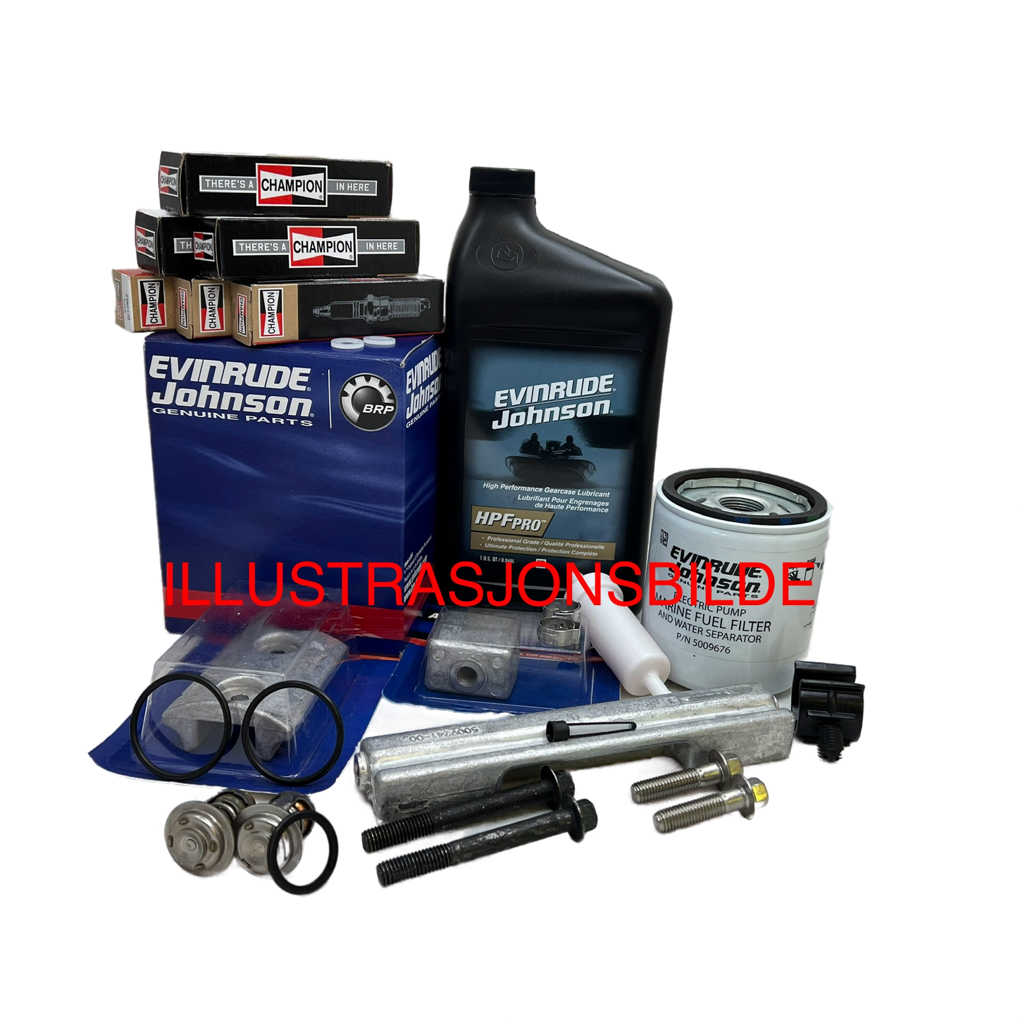 Evinrude E-TEC G1 250 H.O. 300 HK (2008–2017) 300t servicekit m/anoder