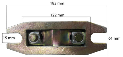 Nesehjul forsterket 48 mm