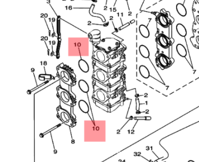 Yamaha O-ring innsug 67C-14562-00 – 30HK / 40HK
