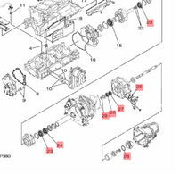 Pakningssett Vannjet Yamaha 6EW-W0001-20 – Jet Unit