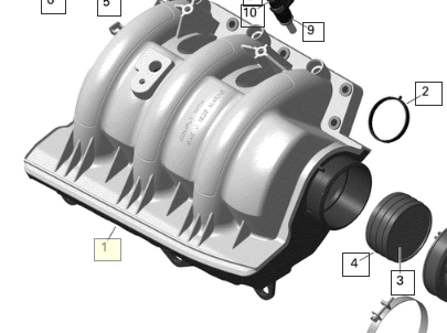 Innsugsmanifold (Air Intake Manifold) Sea-Doo Spark 420867368