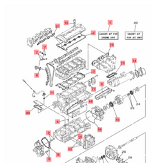 Yamaha WaveRunner toppakningssett 6BH-W0001-00 – OEM