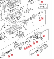 Yamaha 6GN-W0001-20 Jet Unit Pakningssett SVHO 2020+