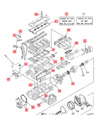 Yamaha 6HM-W0001-00 Motor Pakningssett 1.8L