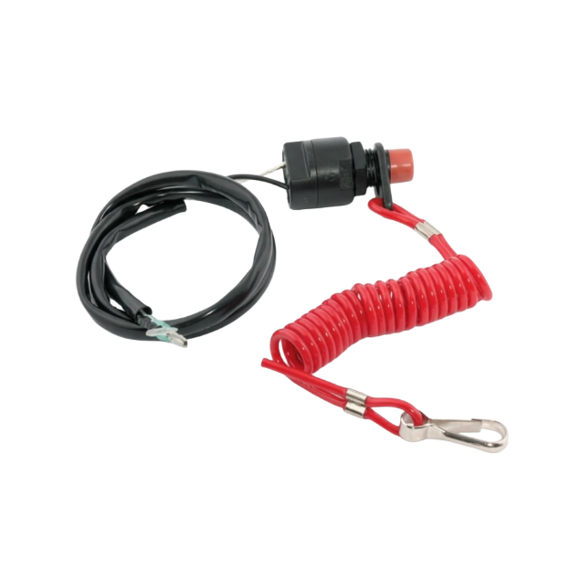 Yamaha Engine Stop Switch Assy 6E9-82575-02-00 – Dødmannsbryter med snor (Kun for motorer med rorkult)