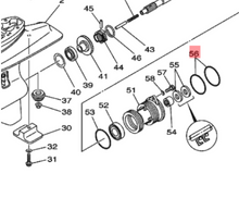 Yamaha O-ring 93210-65M50 – carrier i undervannshus F25 / 30HK