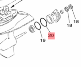 Yamaha O-ring undervannshus / carrier – OEM 93210-56M80