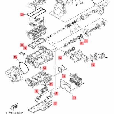 Yamaha TR-1 Motorpakningssett 6GA-W0001-01 EX