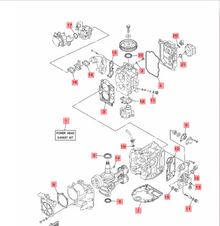 Yamaha powerhead pakningssett 6BL-W0001-00 – F25 (2009–2014)