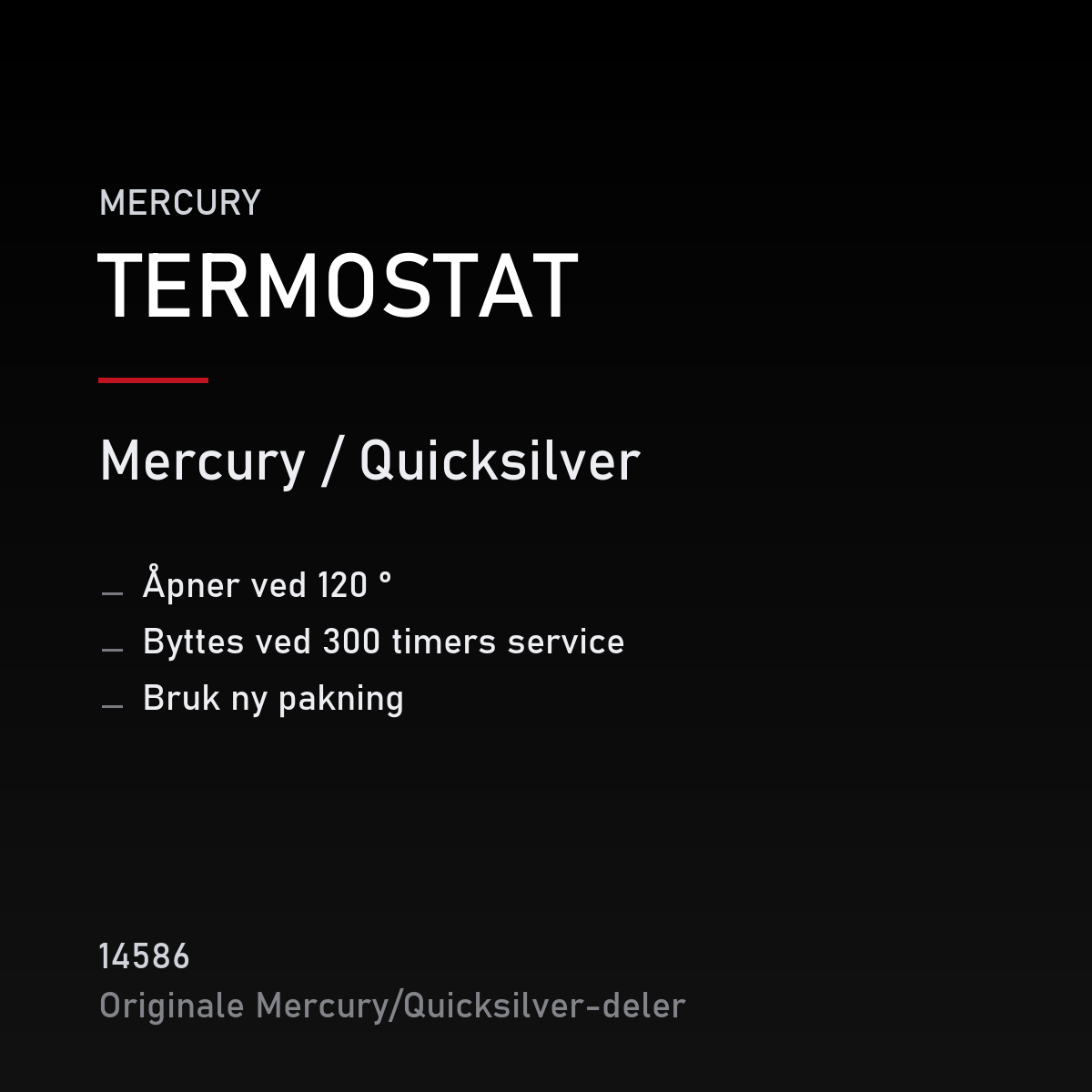 Quicksilver termostat 120° 14586 – Mercury – produktkort
