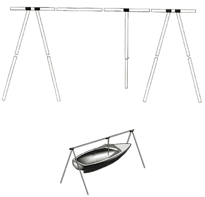 Bakkestativ i aluminium m/bag