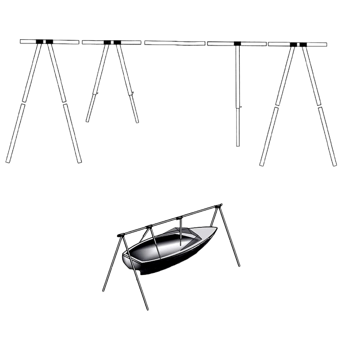 Bakkestativ i aluminium m/bag