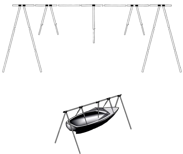 Bakkestativ i aluminium m/bag