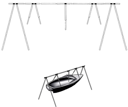Bakkestativ i aluminium m/bag