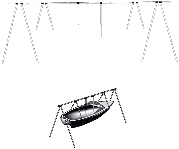 Bakkestativ i aluminium m/bag
