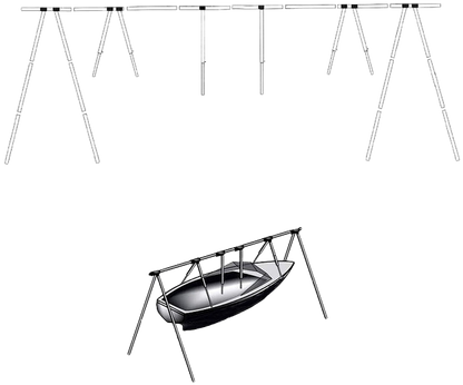 Bakkestativ i aluminium m/bag
