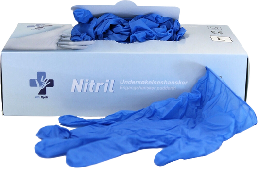 Handi engangshansker nitrile blå 100 stk