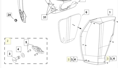 BRP skruesett sidepanel 5009991 – Evinrude G2