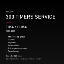 Yamaha F115A / FL115A (2004–2005) – 300 timers service – innhold i settet