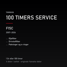 Yamaha F15C (2007–2026) – 100 timers service – innhold i settet