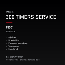 Yamaha F15C (2007–2026) – 300 timers service – innhold i settet