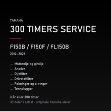 Yamaha F150B / F150F / FL150B (2012–2026) – 300 timers service – innhold i settet
