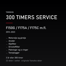 Yamaha F150G / F175A / F175C m.fl. (2013–2023) – 300 timers service – innhold i settet