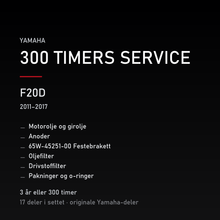 Yamaha F20D (2011–2017) – 300 timers service – innhold i settet