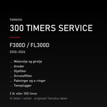 Yamaha F300D / FL300D (2020–2026) – 300 timers service – innhold i settet