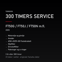 Yamaha FT50G / FT50J / FT50N m.fl. (2005) – 300 timers service – innhold i settet