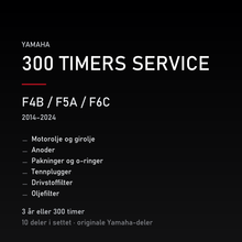 Yamaha F4B / F5A / F6C (2014–2024) – 300 timers service – innhold i settet