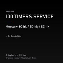 Mercury 2-takt servicekit 100 timer – 6C hk / 6D hk / 8C hk – servicekit