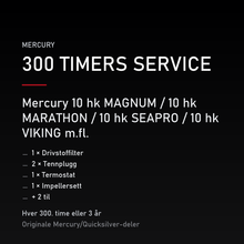 Mercury 2-takt servicekit 300 timer – 10 hk MAGNUM / 10 hk MARATHON / 10 hk SEAPRO / 10 hk – servicekit