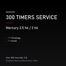 Mercury 2-takt servicekit 300 timer – 2.5 hk / 3 hk – servicekit