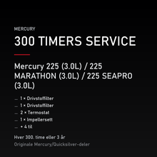 Mercury 2-takt servicekit 300 timer – 225 (3.0L) / 225 MARATHON (3.0L) / 225 SEAPRO (3.0L) – servicekit