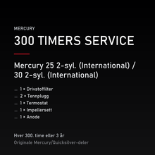 Mercury 2-takt servicekit 300 timer – 25 2-syl. (International) / 30 2-syl. (International – servicekit