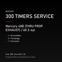 Mercury 2-takt servicekit 300 timer – 40B (THRU PROP. EXHAUST) / 60 2-syl. – servicekit